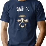 Saw X Halloween 2023 T-Shirt for Men & Women, T-Shirts Graphic Tee - Navy