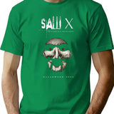 Saw X Halloween 2023 T-Shirt for Men & Women, T-Shirts Graphic Tee - Green
