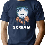Scream Ghostface T-Shirt for Men & Women, T-Shirts Graphic Tee - Navy