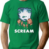 Scream Ghostface T-Shirt for Men & Women, T-Shirts Graphic Tee - Green