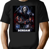 Scream Horror Movie Artwork Poster Classic T-Shirt for Men & Women, T-Shirts Graphic Tee - Black