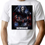 Scream Horror Movie Artwork Poster Classic T-Shirt for Men & Women, T-Shirts Graphic Tee - White
