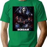 Scream Horror Movie Artwork Poster Classic T-Shirt for Men & Women, T-Shirts Graphic Tee - Green