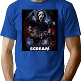 Scream Horror Movie Artwork Poster Classic T-Shirt for Men & Women, T-Shirts Graphic Tee - Blue