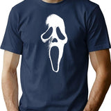 Scream Mask T-Shirt for Men & Women, T-Shirts Graphic Tee - Navy