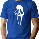 Scream Mask T-Shirt for Men & Women, T-Shirts Graphic Tee - Blue