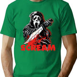 Scream Movie T-Shirt for Men & Women, T-Shirts Graphic Tee - Green