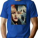 Scream Post T-Shirt for Men & Women, T-Shirts Graphic Tee - Blue