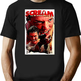 Scream Stu Picture Art T-Shirt for Men & Women, T-Shirts Graphic Tee - Black