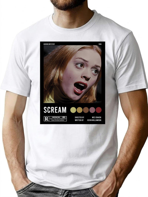 Scream Tatum Rose Mcgowan Aesthetic Poster T-Shirt for Men & Women, T-Shirts Graphic Tee - White