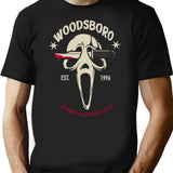 Scream Woodsboro Horror Movie Club T-Shirt for Men & Women, T-Shirts Graphic Tee - Black