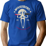 Scream Woodsboro Horror Movie Club T-Shirt for Men & Women, T-Shirts Graphic Tee - Blue