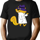 Secret Squirrel Minimalist Graphic T-Shirt - Unisex Streetwear Tee - Black