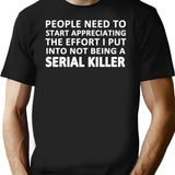 Serial Killer T-Shirt for Men & Women, T-Shirts Graphic Tee - Black