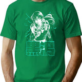 Shattered Revy (White) T-Shirt for Men & Women, T-Shirts Graphic Tee - Green