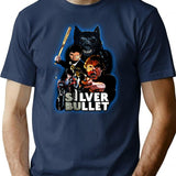 Silver Bullet T-Shirt for Men & Women, T-Shirts Graphic Tee - Navy