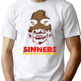 Sinners T-Shirt for Men & Women, T-Shirts Graphic Tee - White