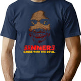 Sinners T-Shirt for Men & Women, T-Shirts Graphic Tee - Navy