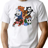 Slasher Kitties (Group Of 6) T-Shirt for Men & Women, T-Shirts Graphic Tee - White
