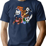 Slasher Kitties (Group Of 6) T-Shirt for Men & Women, T-Shirts Graphic Tee - Navy
