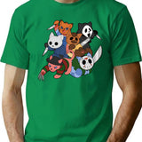 Slasher Kitties (Group Of 6) T-Shirt for Men & Women, T-Shirts Graphic Tee - Green