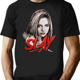 Slay T-Shirt for Men & Women, T-Shirts Graphic Tee - Black
