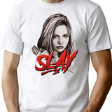 Slay T-Shirt for Men & Women, T-Shirts Graphic Tee - White