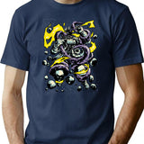 Space Trap T-Shirt for Men & Women, T-Shirts Graphic Tee - Navy