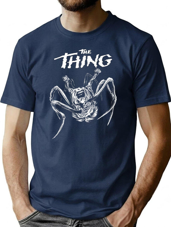 Spider Head T-Shirt for Men & Women, T-Shirts Graphic Tee - Navy