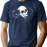 Spooky Cat T-Shirt for Men & Women, T-Shirts Graphic Tee - Navy