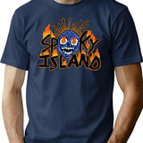 Spooky Island T-Shirt for Men & Women, T-Shirts Graphic Tee - Navy
