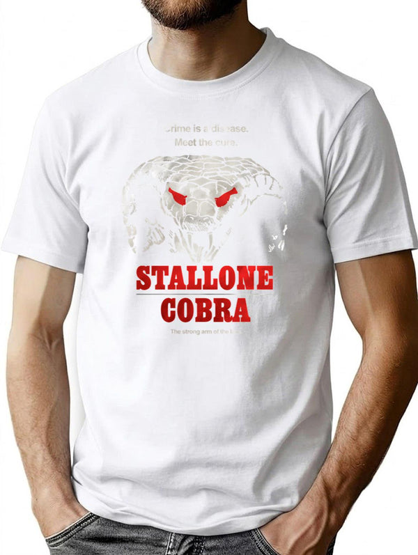 Stallone Cobra T-Shirt for Men & Women, T-Shirts Graphic Tee - White