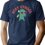 Stay Cthool T-Shirt for Men & Women, T-Shirts Graphic Tee - Navy