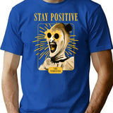 Stay Positive With Art The Clown T-Shirt for Men & Women, T-Shirts Graphic Tee - Blue