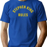Stephen King Rules - Monster Squad T-Shirt for Men & Women, T-Shirts Graphic Tee - Blue