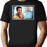 Stu Macher Scream Movie Comic Adaption Panel Art T-Shirt for Men & Women, T-Shirts Graphic Tee - Black