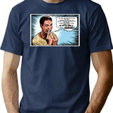 Stu Macher Scream Movie Comic Adaption Panel Art T-Shirt for Men & Women, T-Shirts Graphic Tee - Navy