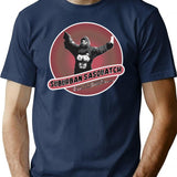 Suburban Sasquatch - B Movie Clean T-Shirt for Men & Women, T-Shirts Graphic Tee - Navy