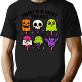 Sweet And Spooky Treats Cute Summerween Desserts T-Shirt for Men & Women, T-Shirts Graphic Tee - Black