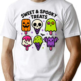 Sweet And Spooky Treats Cute Summerween Desserts T-Shirt for Men & Women, T-Shirts Graphic Tee - White