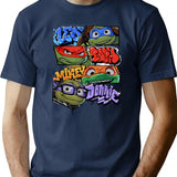 Teenage Mutant Ninja Turtles Mutant Mayhem Graffiti Names T-Shirt Teenage Mutant Ninja Turles Tee Ninja Turtle Lovers Fan Hawaiian Shirt T-Shirt for Men & Women, T-Shirts Graphic Tee - Navy