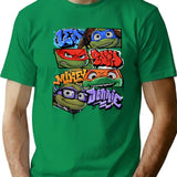 Teenage Mutant Ninja Turtles Mutant Mayhem Graffiti Names T-Shirt Teenage Mutant Ninja Turles Tee Ninja Turtle Lovers Fan Hawaiian Shirt T-Shirt for Men & Women, T-Shirts Graphic Tee - Green