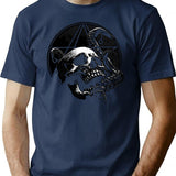 Tentacle Skull - Cthulhu Necronomicon Design T-Shirt for Men & Women, T-Shirts Graphic Tee - Navy