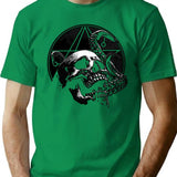 Tentacle Skull - Cthulhu Necronomicon Design T-Shirt for Men & Women, T-Shirts Graphic Tee - Green