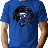 Tentacle Skull - Cthulhu Necronomicon Design T-Shirt for Men & Women, T-Shirts Graphic Tee - Blue