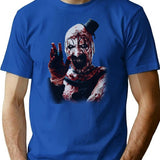 Terrifier 2 Fan Art T-Shirt for Men & Women, T-Shirts Graphic Tee - Blue