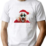 Terrifier 3 Santa Christmas T-Shirt for Men & Women, T-Shirts Graphic Tee - White