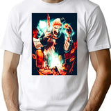Terrifying Art And Clown T-Shirt for Men & Women, T-Shirts Graphic Tee - White