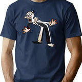Terrifying Cartoon Clown T-Shirt for Men & Women, T-Shirts Graphic Tee - Navy