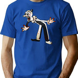 Terrifying Cartoon Clown T-Shirt for Men & Women, T-Shirts Graphic Tee - Blue